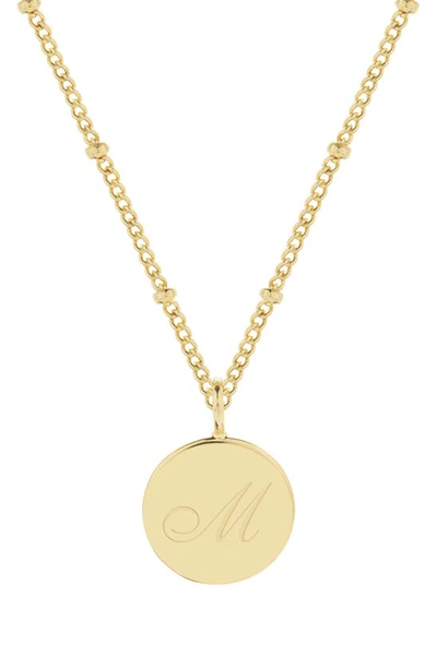 Brook & York Lizzie Initial Pendant Necklace In Gold M