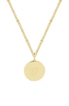 Brook & York Lizzie Initial Pendant Necklace In Gold O