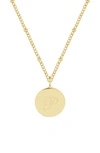 Brook & York Lizzie Initial Pendant Necklace In Gold P