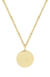 Brook & York Lizzie Initial Pendant Necklace In Gold N