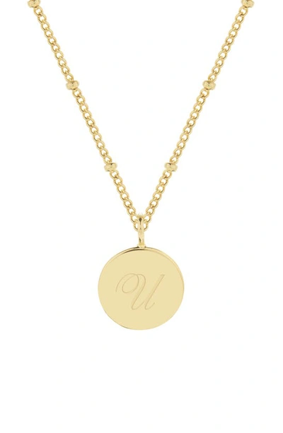 Brook & York Lizzie Initial Pendant Necklace In Gold U