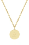 Brook & York Lizzie Initial Pendant Necklace In Gold L