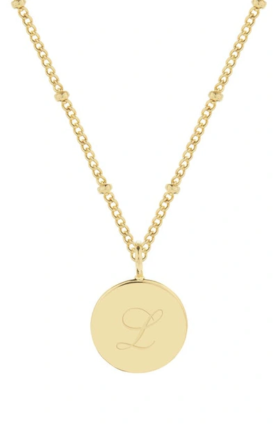 Brook & York Lizzie Initial Pendant Necklace In Gold L