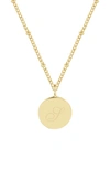 Brook & York Lizzie Initial Pendant Necklace In Gold S