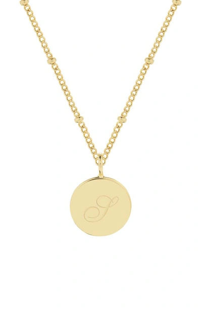 Brook & York Lizzie Initial Pendant Necklace In Gold S