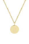 Brook & York Lizzie Initial Pendant Necklace In Gold Q