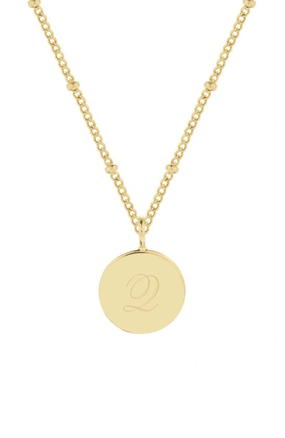 Brook & York Lizzie Initial Pendant Necklace In Gold Q