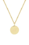 Brook & York Lizzie Initial Pendant Necklace In Gold T