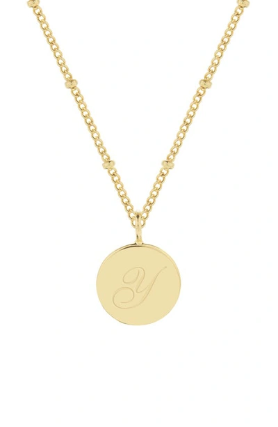 Brook & York Lizzie Initial Pendant Necklace In Gold Y