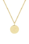 Brook & York Lizzie Initial Pendant Necklace In Gold Z