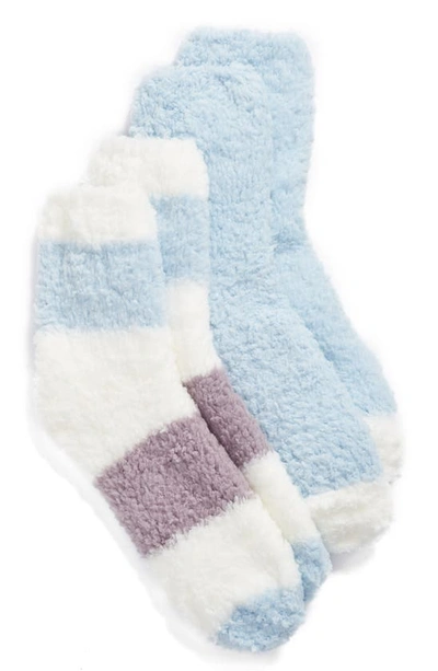 Bp. Teddy Bear 2-pack Cozy Socks In Blue Dream Stripe Multi | ModeSens