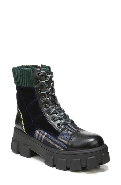 Circus By Sam Edelman Darren Quilted Combat Boot In Baltic Navy Multi