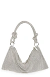 Cult Gaia Hera Nano Knotted Embellished Shoulder Bag In Clear