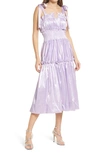 Amy Lynn Smocked Tie Strap Dress In Lilac