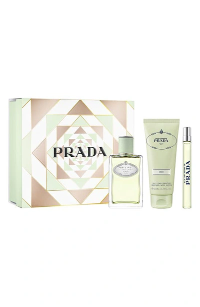 Prada Les Infusions Iris Eau De Parfum Set Usd $230 Value In Green