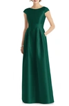 ALFRED SUNG CAP SLEEVE A-LINE GOWN,D767