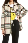 Thread & Supply Shirt Jacket In Ivory Multi Plaid
