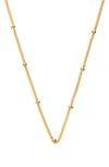 Sethi Couture Bead Station Chain In Yellow