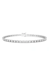 Hautecarat Emerald-cut Lab Grown Diamond Tennis Bracelet In 6.69 Ctw White Gold