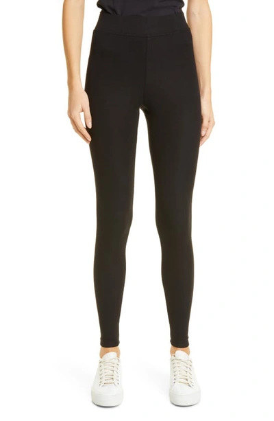 Atm Anthony Thomas Melillo Ribbed Stretch-modal Jersey Leggings In Black