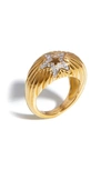 MISSOMA PAVÉ STAR DOME RING,CE-G-R4-CZ-N