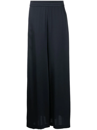 Adam Lippes Cuff Hem Wide-leg Denim Trousers In Blue