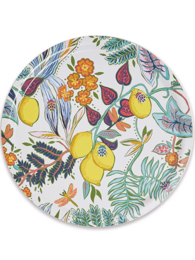 LA DOUBLEJ BOTANICAL-PRINT ROUND TRAY