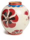 LA DOUBLEJ BUBBLE PANSY-PRINT PORCELAIN VASE