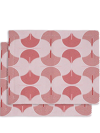 La Doublej Set Of 2 Geometric-print Table Mats In White