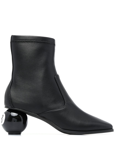 Miharayasuhiro 8-ball Ankle Boots In Schwarz | ModeSens