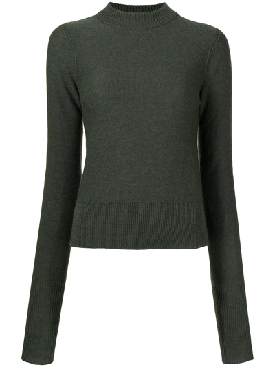Lemaire Round Neck Jumper In Green