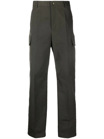 Valentino Straight Cargo Trousers In Grün