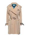 Merci .., Woman Overcoat & Trench Coat Beige Size 6 Polyester, Cotton In Sand
