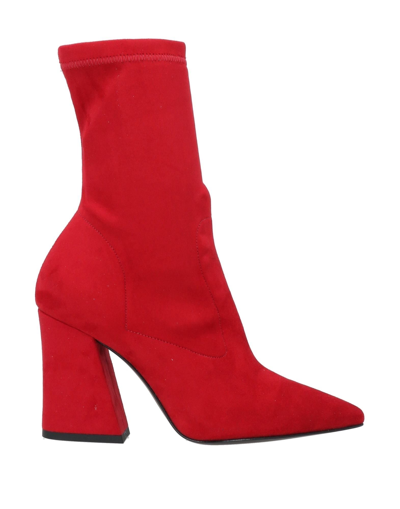 Pollini Ankle Boots In Red