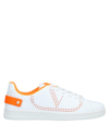 Valentino Backnet Perforated Leather Sneakers In White