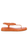 GIA COUTURE GIA COUTURE WOMAN THONG SANDAL RUST SIZE 7 SOFT LEATHER,17131838HE 9
