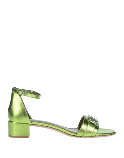 Ferragamo Sandals In Green