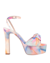 SCHUTZ SCHUTZ WOMAN SANDALS ORANGE SIZE 7 TEXTILE FIBERS, SOFT LEATHER,17143067XS 7
