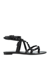 Valentino Garavani Toe Strap Sandals In Black