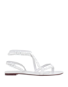 Valentino Toe Strap Sandals In White