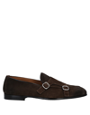 Doucal's Double Buckle Strap Monk Shoes In Brown