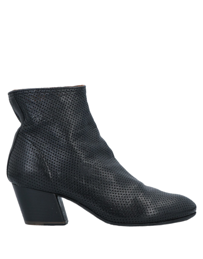 Open Closed  Shoes Ankle Boots In Black
