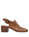 Open Closed  Shoes Mules & Clogs In Tan