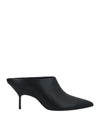 Pierre Hardy Leather Gala Mules 70 In Black