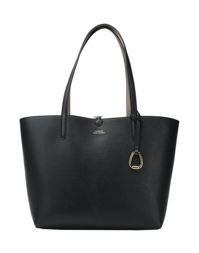 Lauren Ralph Lauren Faux-leather Reversible Tote Woman Shoulder Bag Black Size - Polyurethane