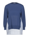 Alpha Studio Sweaters In Blue