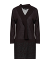 Cividini Woman Sweater Chocolate Brown Size 6 Wool, Elastane