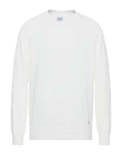 C.p. Company Sweaters In White