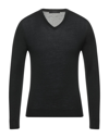 Vneck Sweaters In Black