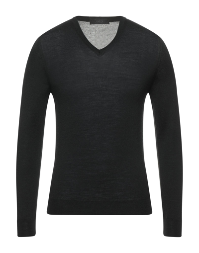 Vneck Sweaters In Black